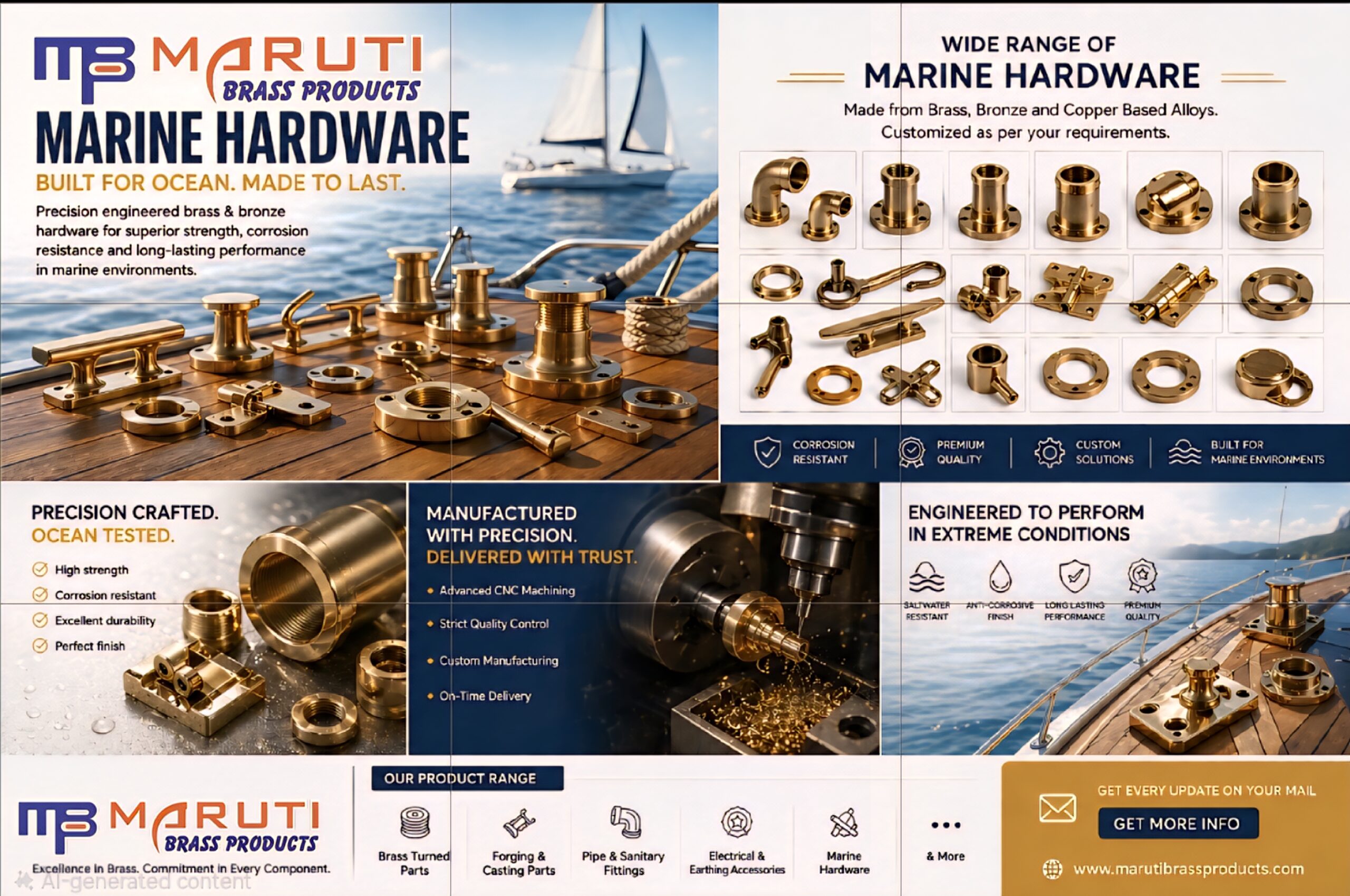 marine hardware, brass marine parts, bronze marine fittings, marine fasteners, boat hardware manufacturer India